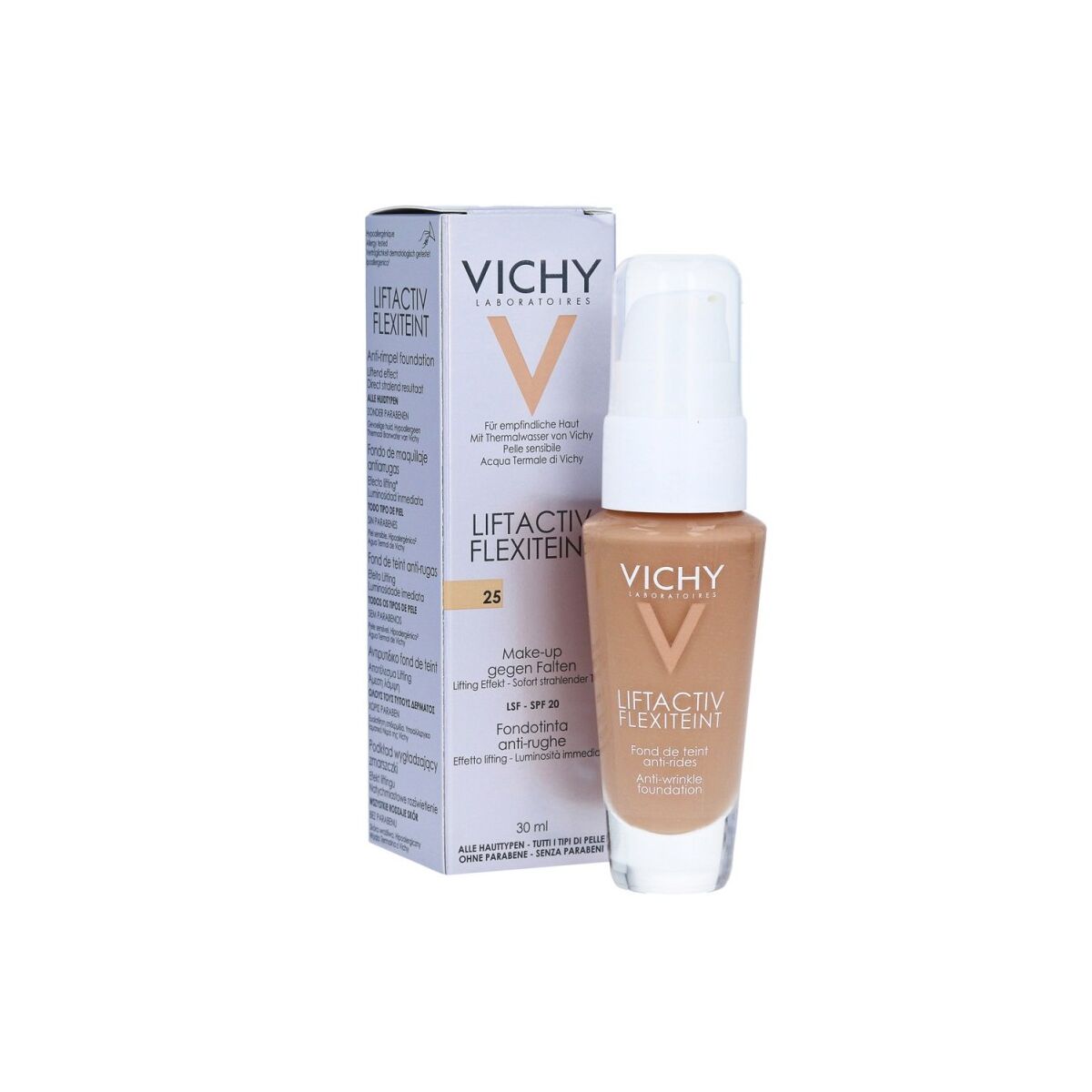 Flüssig-Make-up-Grundierung Liftactiv Flexiteint Vichy 2029072 Nude Spf 20 30 ml