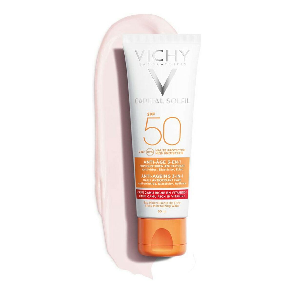 Sonnenschutzcreme für das Gesicht Capital Soleil Vichy VCH00115 Spf 50 50 ml 3 in 1 Anti-Aging
