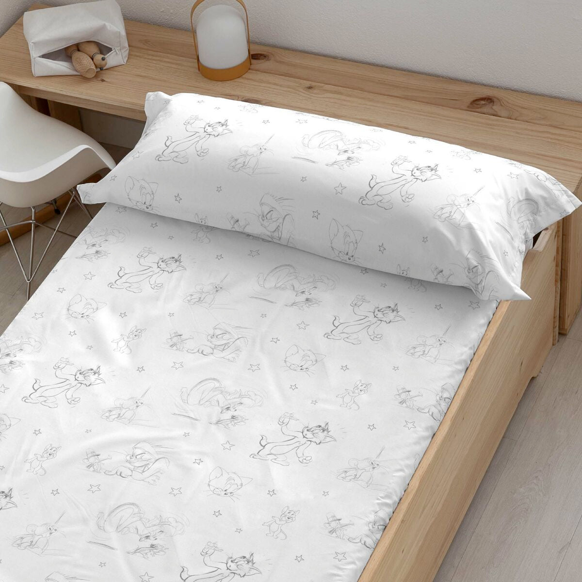 Fitted bottom sheet Tom & Jerry 90 x 200 cm
