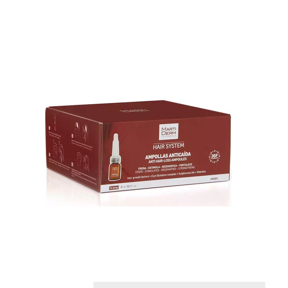 Anti-Hair Loss Ampoulles Martiderm Hair System 3 ml 14 Units