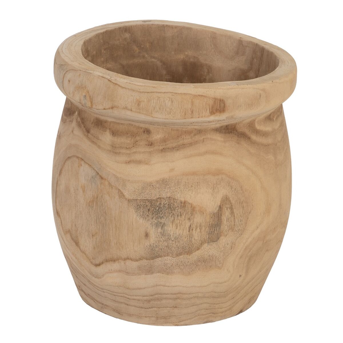 Set of Planters Natural Paolownia wood 43 x 43 x 44 cm (3 Units)