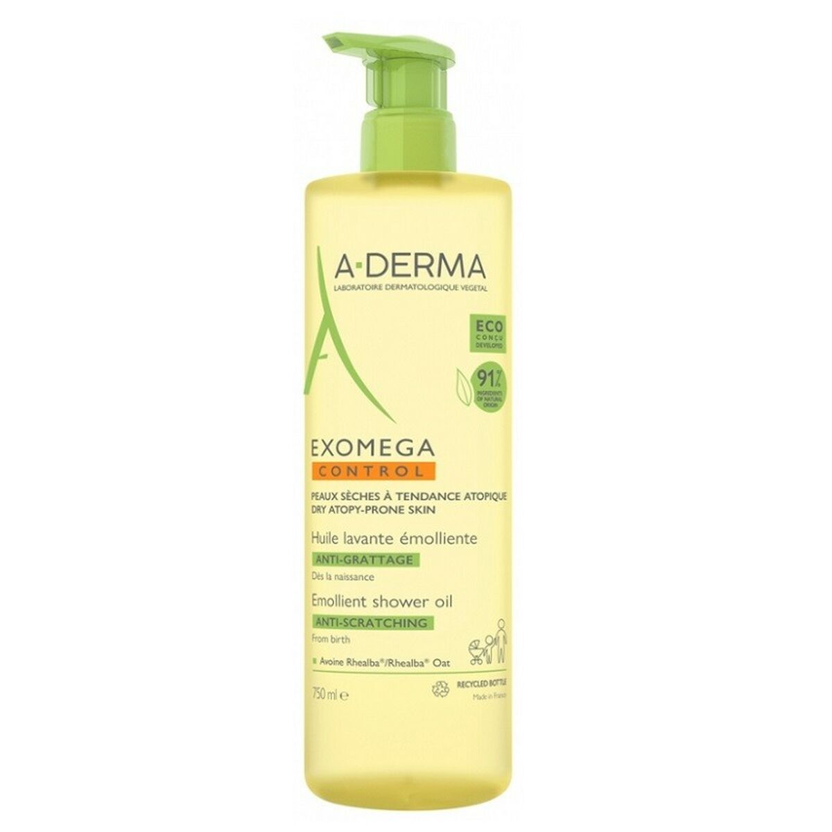 Sonnenschutzcreme für das Gesicht A-Derma Exomega Control Pvp 750 ml